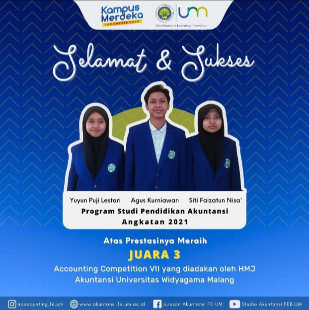 Prodi Pendidikan Akuntansi Universitas Negeri Malang Rebut Juara 3 Accounting Competition Universitas Se-Indonesia