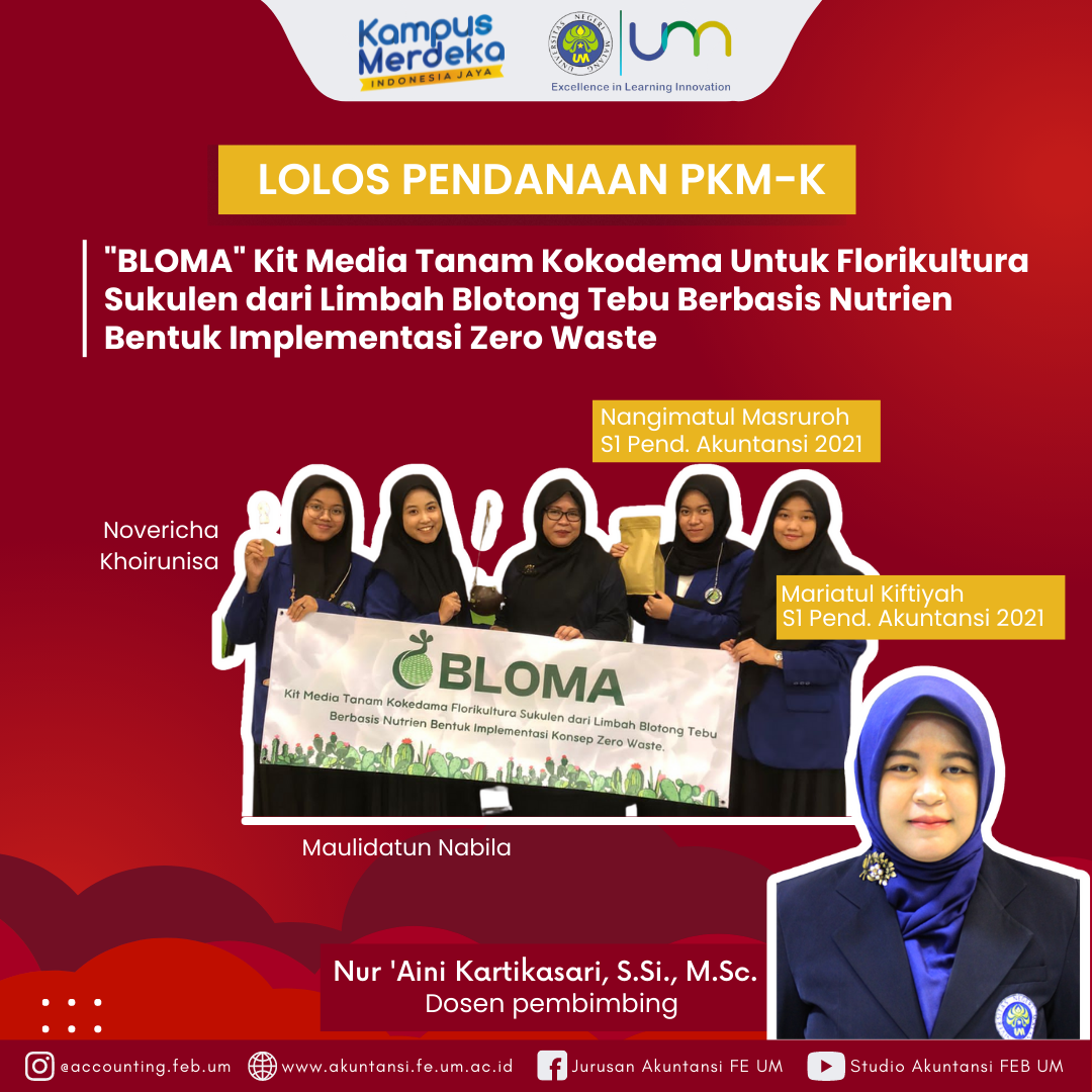 Inovasi dari Limbah Blotong Tebu, Kolaborasi Mahasiswi Departemen Akuntansi Bersama Tim Berhasil Lolos Pendanaan PKM 2022
