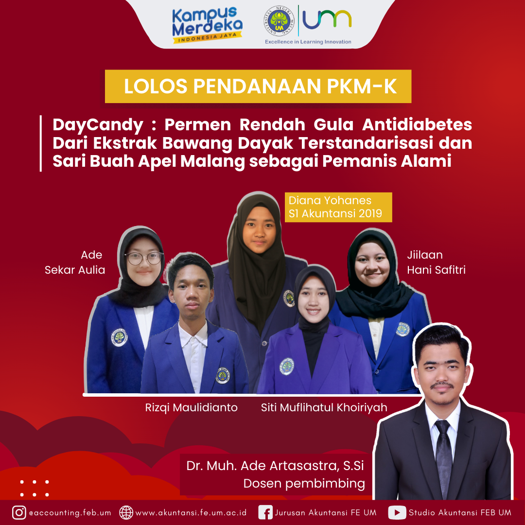 DayCandy, Permen Rendah Gula bagi Penderita Diabetes Melitus 2 diciptakan Oleh Kolaborasi Mahasiswi Departemen Akuntansi Bersama Tim PKM-K dari Fakultas MIPA